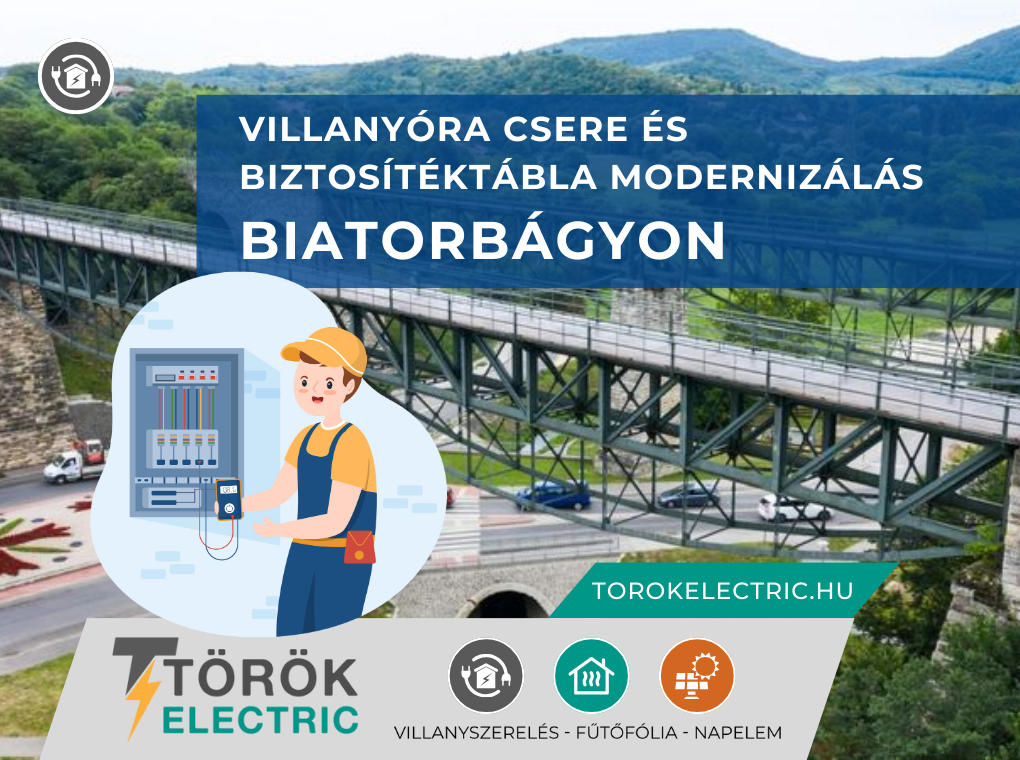 Villanyóra csere és biztosítéktábla modernizálás Biatorbágyon