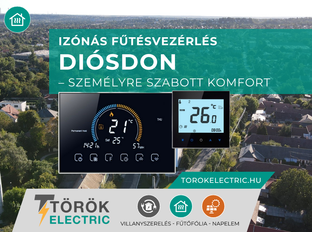 Zónás fűtésvezérlés Diósdon – személyre szabott komfort