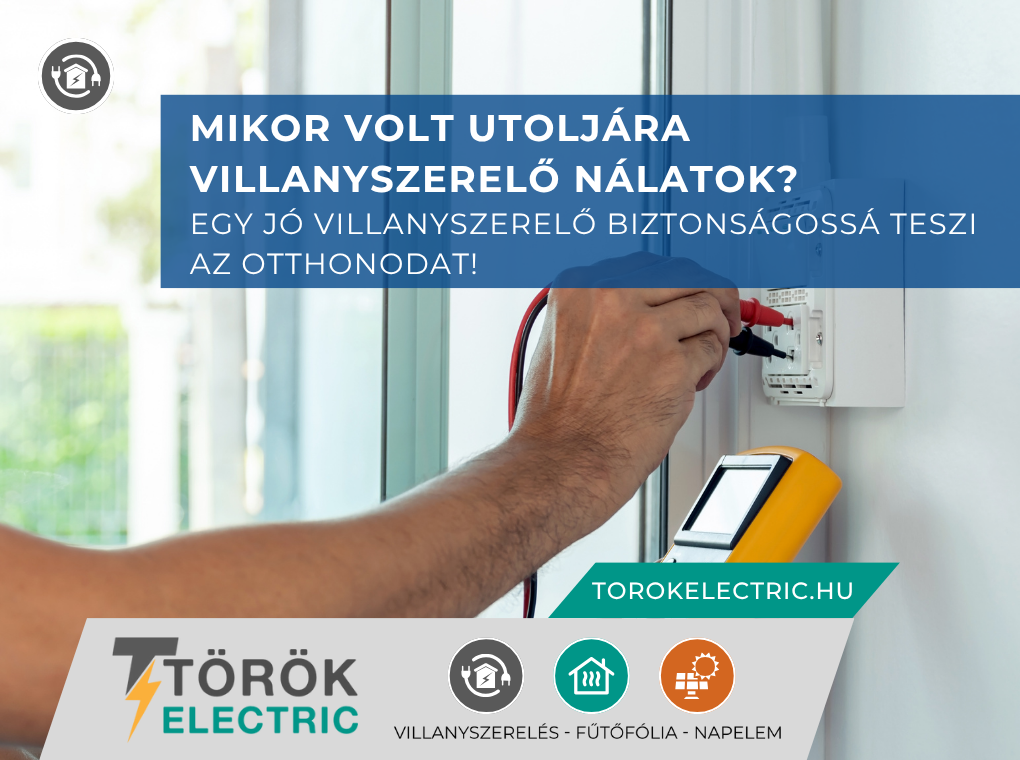 A villanyszerelés nem csupán a vezetékek elrejtéséről szól. Egy jó villanyszerelő biztonságossá teszi az otthonod: jól működő aljzatokat épít ki, biztosítékokat ellenőriz, és segít abban is, hogy a hálózat készen álljon a jövő igényeire – például egy napelem rendszer csatlakoztatására vagy épp elektromos padlófűtés telepítésére. Ma már egy korszerű villanyszerelési rendszer nemcsak megbízható, de okosan is vezérelhető. Egyre többen keresnek „villanyszerelők” és „villanyszerelés” kulcsszóra, ami azt mutatja, hogy az emberek egyre inkább felismerik a szakértő munka értékét. Ha fontos számodra a biztonság, a modernitás és a jövőre való felkészülés, ne halogasd – keress minket, és segítünk! ➡ Kérjen Ön is ingyenes műszaki javaslatot! https://www.futofolia.hu/ajanlatkeres/ Török Electric Kft. Telefon: +36 20 319 0827 vagy +36 30 181 9546 E-mail: torokelectrickft@gmail.com Web: https://torokelectric.hu/ Mikor volt utoljára villanyszerelő nálatok? A villanyszerelés nem csupán a vezetékek elrejtéséről szól. Egy jó villanyszerelő biztonságossá teszi az otthonod: jól működő aljzatokat épít ki, biztosítékokat ellenőriz, és segít abban is, hogy a hálózat készen álljon a jövő igényeire – például egy napelem rendszer csatlakoztatására vagy épp elektromos padlófűtés telepítésére. Ma már egy korszerű villanyszerelési rendszer nemcsak megbízható, de okosan is vezérelhető. Egyre többen keresnek „villanyszerelők” és „villanyszerelés” kulcsszóra, ami azt mutatja, hogy az emberek egyre inkább felismerik a szakértő munka értékét. Ha fontos számodra a biztonság, a modernitás és a jövőre való felkészülés, ne halogasd – keress minket, és segítünk!