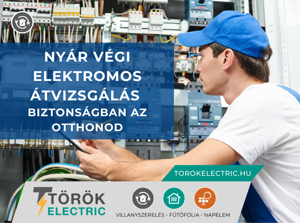 Nyár végi elektromos átvizsgálás – biztonságban az otthonod A nyári hónapokban az elektromos hálózat minden eddiginél nagyobb terhelést kap. Klímák, ventilátorok, kerti eszközök, medencék szivattyúi – mind hozzájárulnak ahhoz, hogy a vezetékek, biztosítékok és csatlakozások fokozottan igénybe legyenek véve. Sokan csak akkor szembesülnek a problémákkal, amikor már megtörtént a baj: kiolvadt biztosíték, zárlat, vagy rosszabb esetben elektromos tűz. Miért fontos a nyár utáni ellenőrzés?