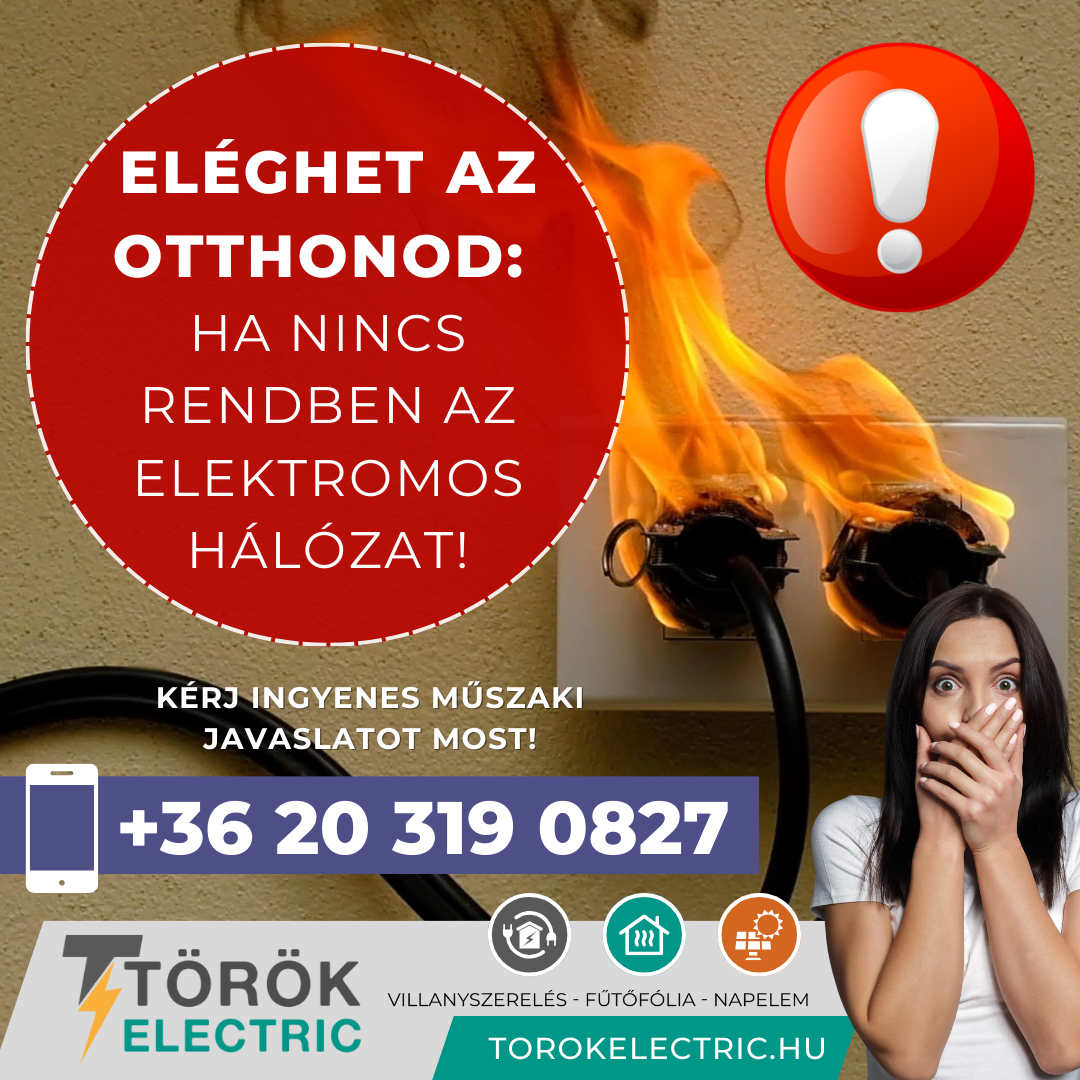 Elégett vezetékek és túlterhelt elektromos hálózat veszélye otthonban