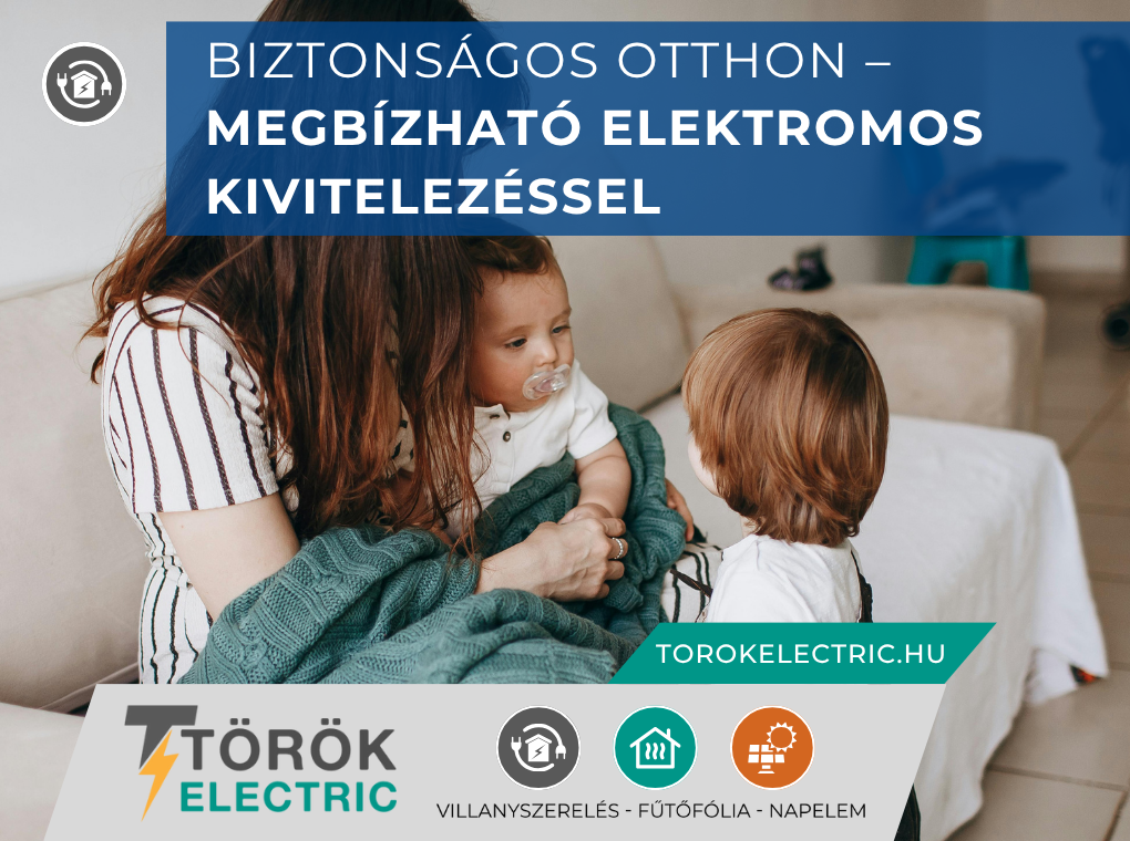 Biztonságos otthon – megbízható elektromos kivitelezéssel Ahogy beköszönt az ősz, és egyre gyakrabban kapcsoljuk be a fűtőberendezéseket, nő az elektromos hálózat terhelése is. Ilyenkor különösen fontos, hogy az otthonod elektromos rendszere biztonságos, korszerű és megbízható legyen. Egy elavult vagy hibás hálózat komoly veszélyt jelenthet: rövidzárlat, feszültségingadozás, sőt akár lakástűz is lehet a következmény.