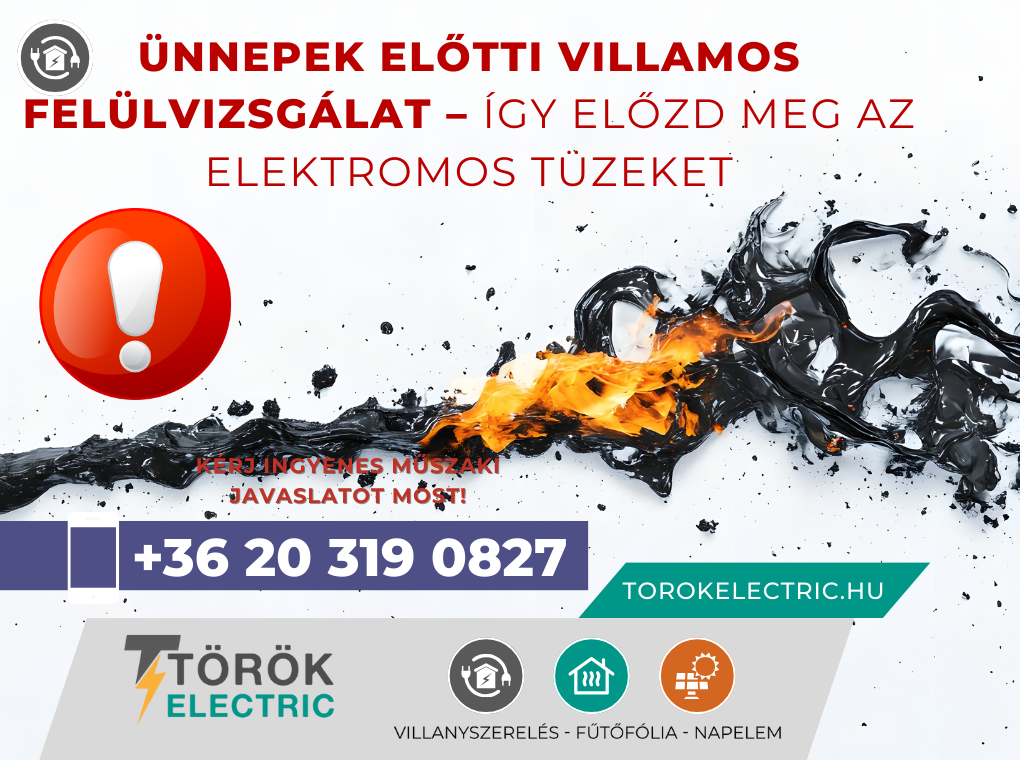 Ünnepek előtti villamos felülvizsgálat – így előzd meg az elektromos tüzeket